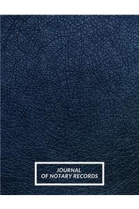 Journal of Notary Records