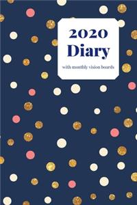 2020 Diary with monthly vision boards