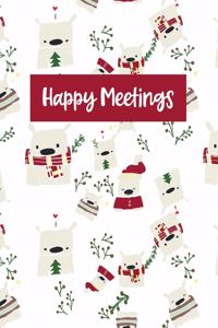 Christmas Happy Meetings White