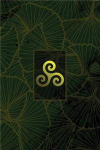 Monogram Triskele (Neopaganism) Notebook