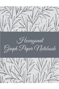 Hexagonal Graph Paper Notebook: Art Floral, 1/4 Inch Hexagons Graph Paper Notebooks 8.5