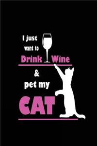 I Just Want to Drink Wine and Pet My Cat