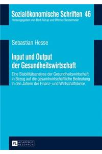 Input Und Output Der Gesundheitswirtschaft