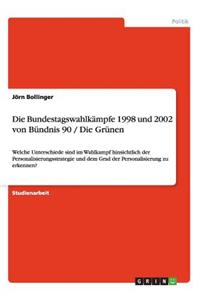 Die Bundestagswahlkämpfe 1998 und 2002 von Bündnis 90 / Die Grünen