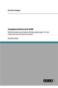 Vergaberechtsnovelle 2008