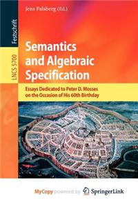 Semantics and Algebraic Specification