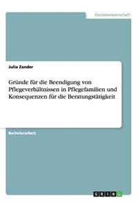 Gründe für die Beendigung von Pflegeverhältnissen in Pflegefamilien und Konsequenzen für die Beratungstätigkeit