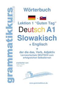 Wörterbuch Deutsch - Slowakisch - Englisch Niveau A1
