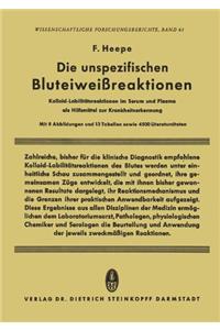 Die Unspezifischen Bluteiweissreaktionen