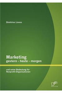 Marketing gestern - heute - morgen und seine Bedeutung für Nonprofit-Organisationen