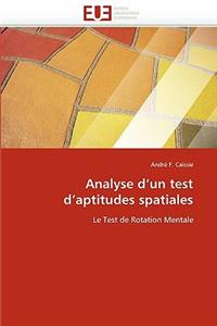 Analyse d''un Test d''aptitudes Spatiales