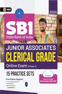 SBI 2024 : Junior Associates Clerical Grade Ph I - 15 Practice Sets by GKP