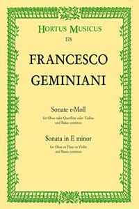 Sonata in E minor for Oboe or Flute or Violin and Basso continuo