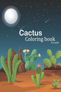 Cactus coloring book for adult