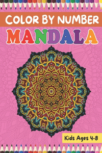 Color By Number Mandala Kids Ages 4-8