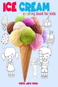 Ice cream coloring book for kids