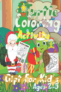 Turtle Coloring activity Gift for kids Ages 2-5
