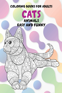 Coloring Books for Adults Easy and Funny - Animals - Cats