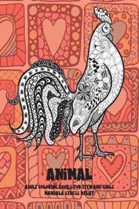 Adult Coloring Books for Teen and Girls - Animal - Mandala Stress Relief