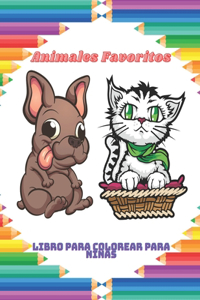 Animales Favoritos - Libro para colorear para niñas