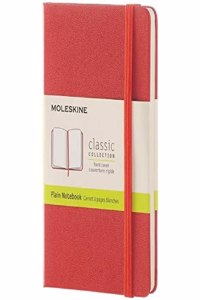 Moleskine Coral Orange Pocket Plain Notebook Hard