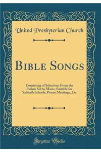 Bible Songs: Consisting of Selections from the Psalms Set to Music, Suitable for Sabbath Schools, Prayer Meetings, Etc (Classic Reprint)