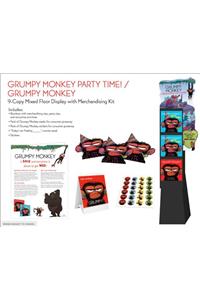 Grumpy Monkey Party Time! / Grumpy Monkey  9-Copy Mixed Floor Display with Merchandising kit