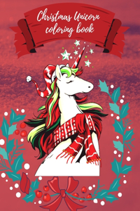 Christmas Unicorn coloring book