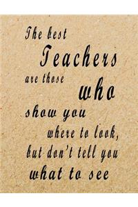 The Best Teachers Are Those Who Show You Where To Look, But Don't Tell You What To See