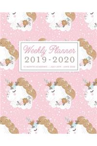 Weekly Planner 2019 - 2020 12-Month Academic, July 2019 - June 2020