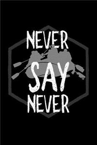 Never say never