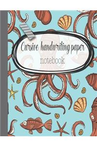 Cursive handwriting paper notebook
