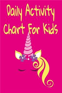 Daily Activity Chart For Kids