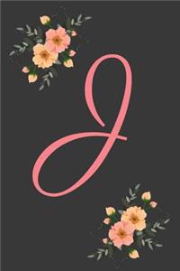 J Initial Monogram Dot Grid Notebook Journal