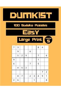 Dumkist 100 Sudoku Puzzles Easy Large Print Volume 5