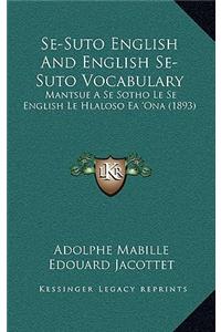 Se-Suto English And English Se-Suto Vocabulary