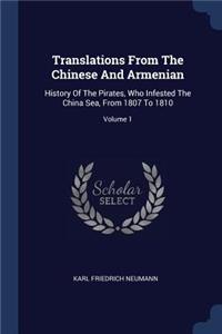 Translations From The Chinese And Armenian