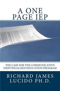 One Page IEP