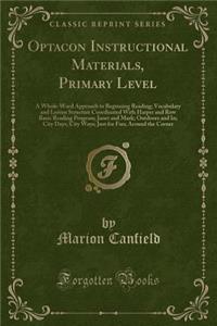 Optacon Instructional Materials, Primary Level