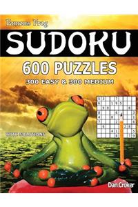 Famous Frog Sudoku 600 Puzzles With Solutions. 300 Easy and 300 Medium