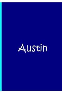 Austin - Blue Personalized Notebook / Journal / Quality Soft Matte Cover