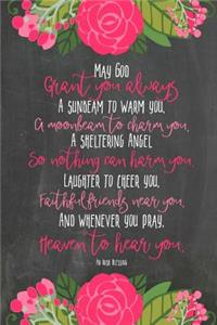 Chalkboard Journal - Irish Blessing (Mixed Pink)