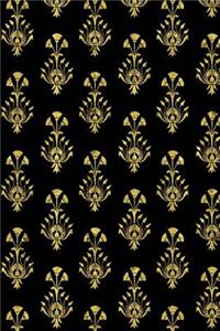 Egyptian Floral Pattern Gold Black Journal To Write In Notes