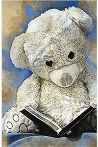 Teddy Bear Grunge Vintage Journal Notebook, Narrow Ruled