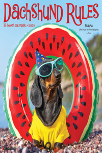 Dachshund Rules 2026 12 X 12 Wall Calendar