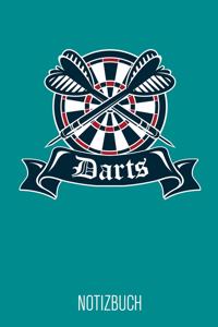 Darts Notizbuch: Türkises Punktraster Dart Notizheft für Dartspieler ca DIN A5 weiß punktiert 110 Seiten