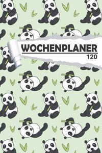 Wochenplaner Panda im Bambus: Eleganter Terminplaner I DIN A5 I 120 Seiten I Undatiert I Wochenkalender I Organizer für Schule, Uni und Büro