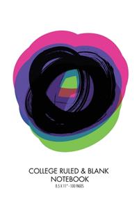 Half College Ruled & Half Blank Notebook