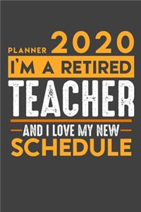 Planner 2020 - 2021 Weekly for retired TEACHER