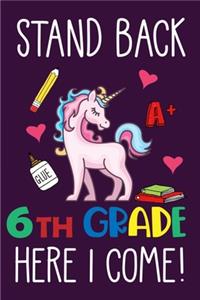 Stand Back 6th Grade Here I Come